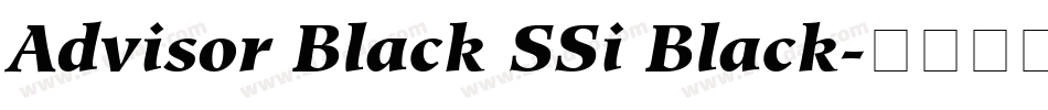 Advisor Black SSi Black字体转换